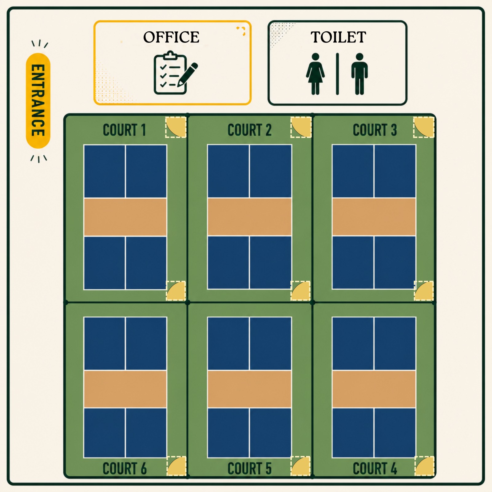 The Pickleball Place Court Layout